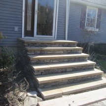 Natural Stone Front Steps in Ripley, NY